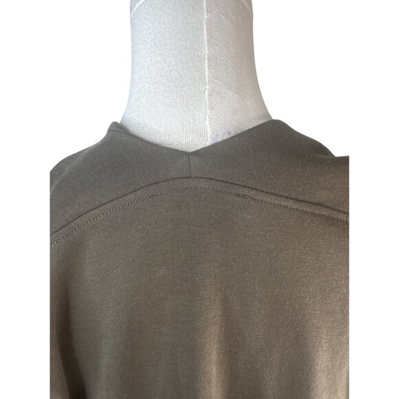 2/$30 ZARA Medium Deep V-Neck Khaki Green Cotton Blend Top - Picture 8 of 13